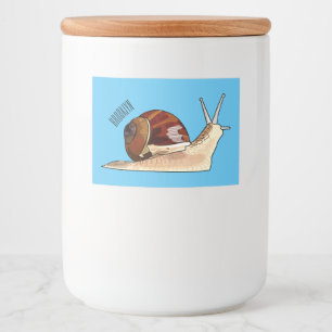Snail cartoon illustration food label
