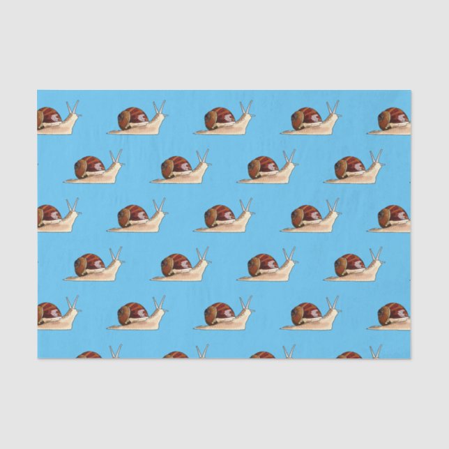 Snail cartoon illustration tissue paper (Front)