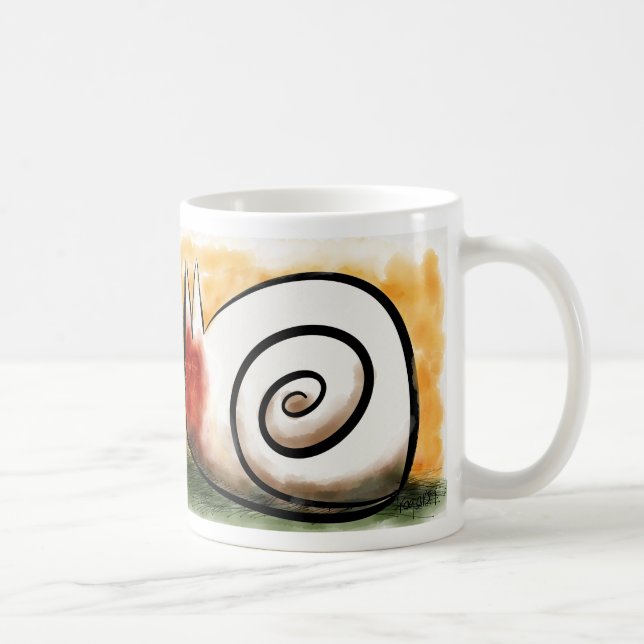 Snail cat coffee mug (Right)
