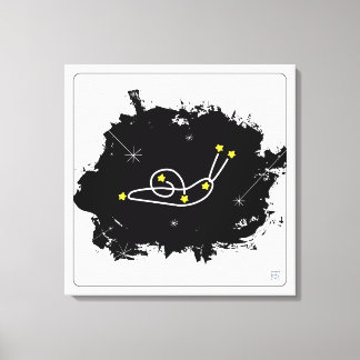 Snail Constellation - Snails in the Stars Canvas Print