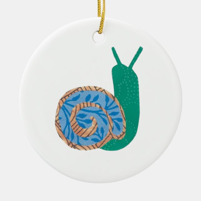 Snail Custom Message Ornament (Front)