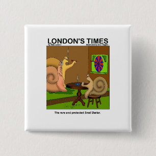 Snail Darter Funny Cartoon Gifts & Tees 2 Inch Square Button