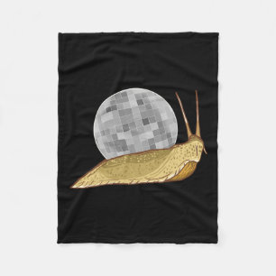 Snail Disco Ball Funny Crystal Shell Animal Lover Fleece Blanket