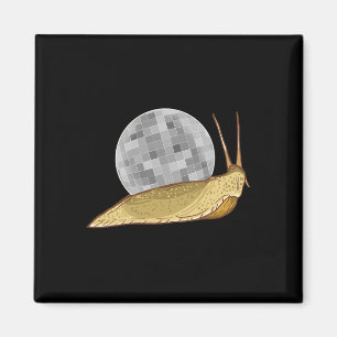 Snail Disco Ball Funny Crystal Shell Animal Lover  Magnet