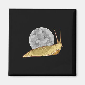 Snail Disco Ball Funny Crystal Shell Animal Lover  Magnet