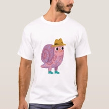 Snail Fedora T-Shirt – Cute Mustard Fedora