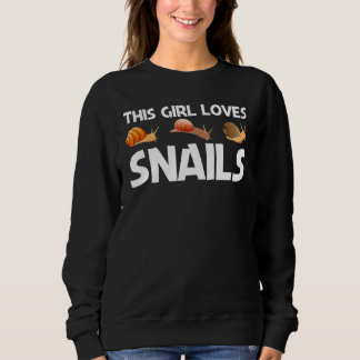 Snail For Girls Kids Freshwater Snail Sweatshirt