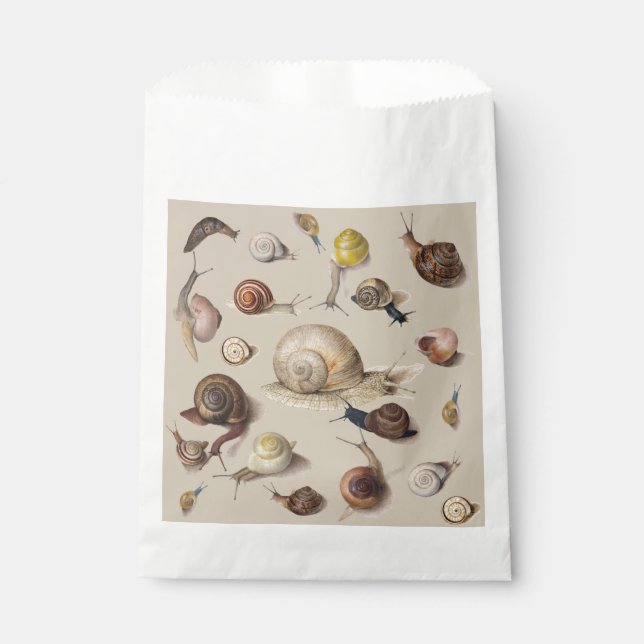 Snail Garden Pet Gastropod Slug Botanical Snails Favour Bag (Front)