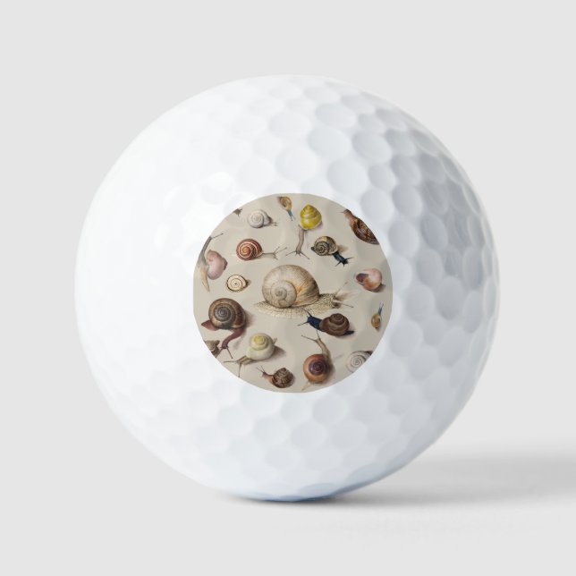 Snail Garden Pet Gastropod Slug Botanical Snails Golf Balls (Front)