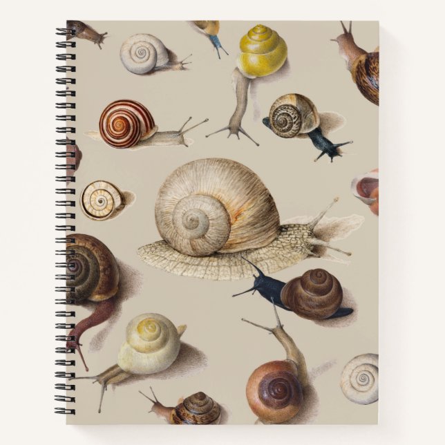 Snail Garden Pet Gastropod Slug Botanical Snails Notebook (Front)