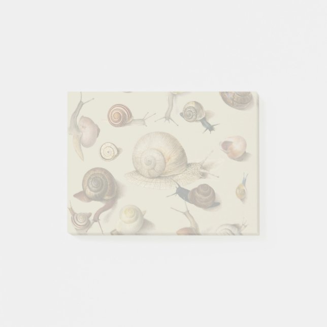 Snail Garden Pet Gastropod Slug Botanical Snails Post-it Notes (Front)