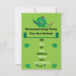 Snail Housewarming Party New Home Invite