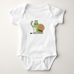 Snail Ice hockey Ice hockey stick Baby Bodysuit