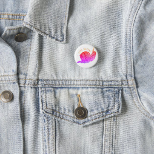 Snail in graphic style 1 inch round button