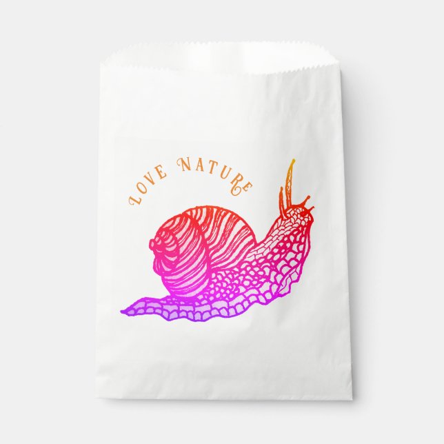 Snail in graphic style  favour bag (Front)