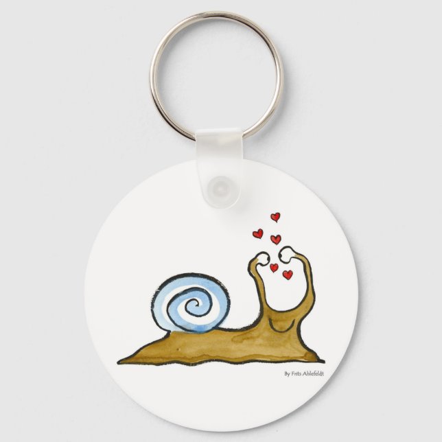 snail love keychain (Front)