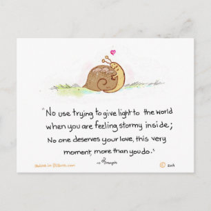 Snail Love - "self love" Postcard
