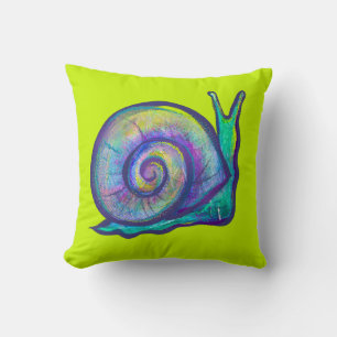 Snail Lovers Throw Pillow