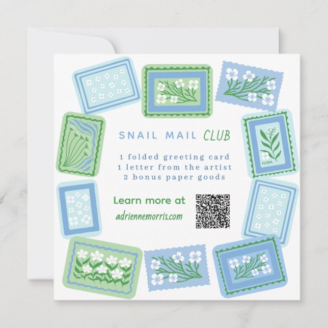 snail mail art club invitation (Front)