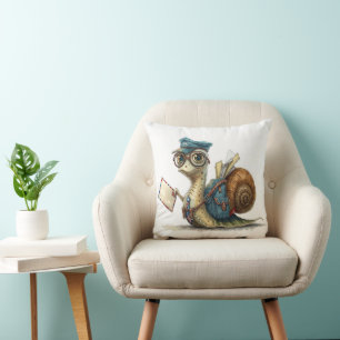Snail Mail Carrier Throw Pillow