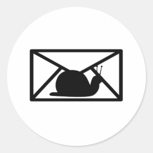 snail mail classic round sticker