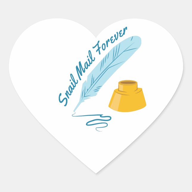 Snail Mail Heart Sticker (Front)