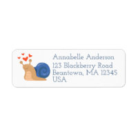 Snail Mail Hearts Personalize Label