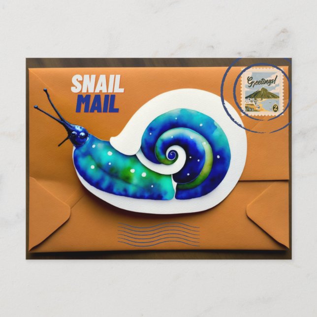 Snail Mail, Postcard for Postcrossing (Front)