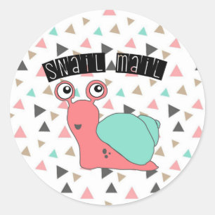 Snail Mail Sticker - geometric design!