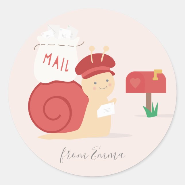 Snail Mail Valentine Sticker (Front)