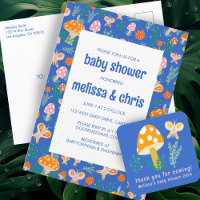 Snail Mushroom Butterfly Cute CUSTOM BABY SHOWER 