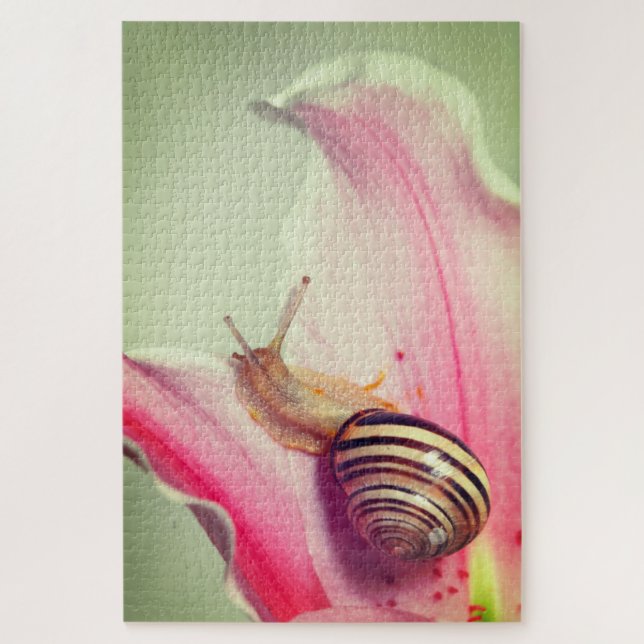 Snail on a Flower Petal Jigsaw Puzzle (Vertical)
