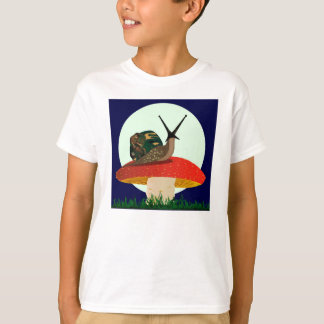 Snail On A Mushroom T-Shirt. T-Shirt