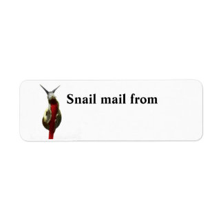 Snail on a straw address label