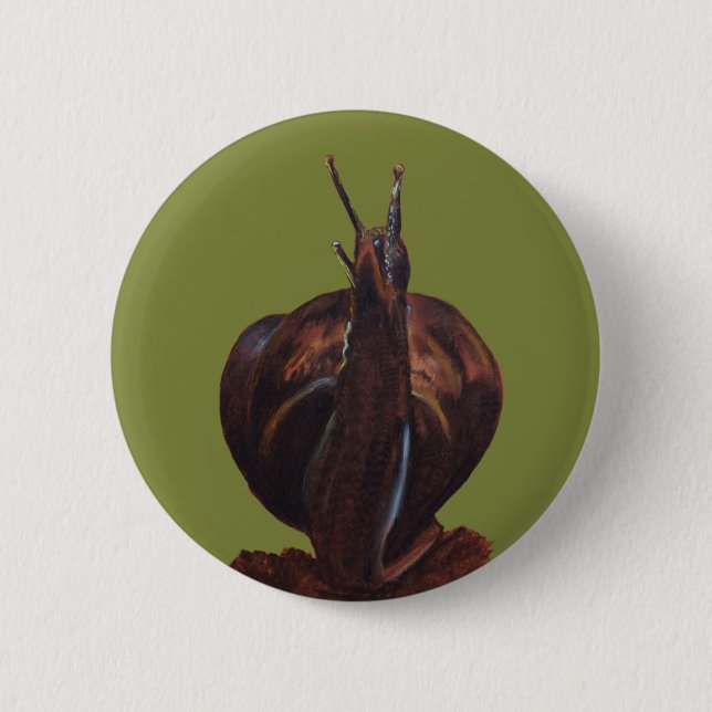 Snail Pastels Drawing  Round Badge 2 Inch Round Button (Front)