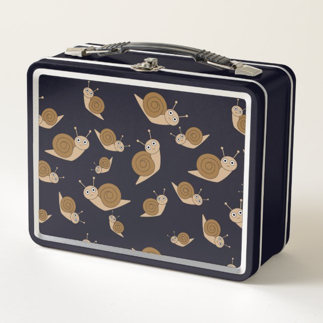 Snail Pattern Metal Lunch Box (Front)