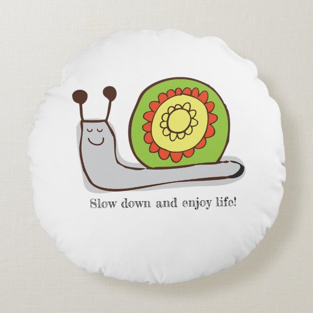 Snail pillow personalized  (Front)