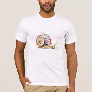 Snail Playful Adorable Fun Animal Colourful Joyful T-Shirt