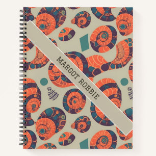 Snail Rainbow Colourful Personalized Pattern Notebook