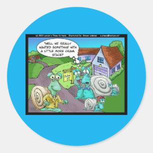 Snail Real Estate Sales Funny Gifts & Collectibles Classic Round Sticker