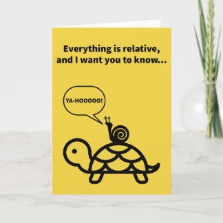 Snail Riding a Turtle - Family Card