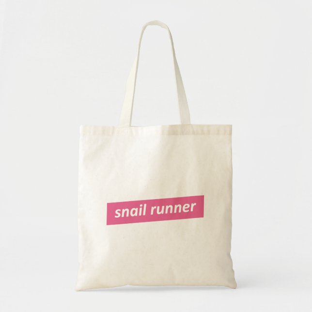 Snail Runner, Slow Runners Tote Bag (Front)