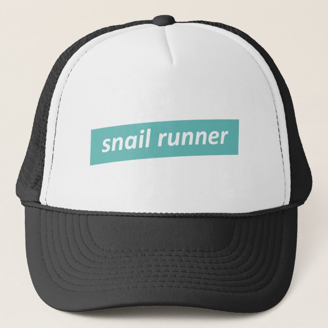 Snail Runner, Slow Runners Trucker Hat (Front)