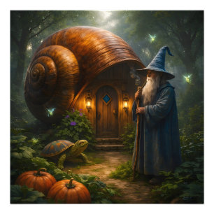 Snail shell co cottage premium satin photo art pri print