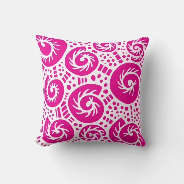 Snail shell dots doodle 47 throw pillow (Front)