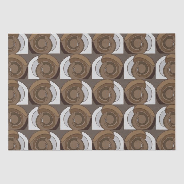 Snail Shells Abstract Pattern Tissue Paper (Front)