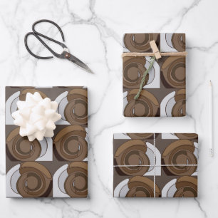 Snail Shells Abstract Pattern Wrapping Paper Sheet