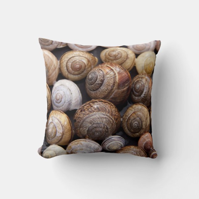 Snail Shells Throw Pillow (Front)
