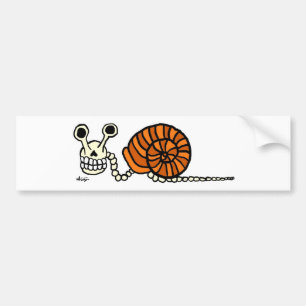 Snail Skeleton Bumper Sticker