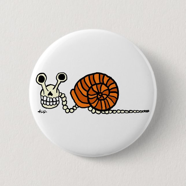 Snail Skeleton Button (Front)